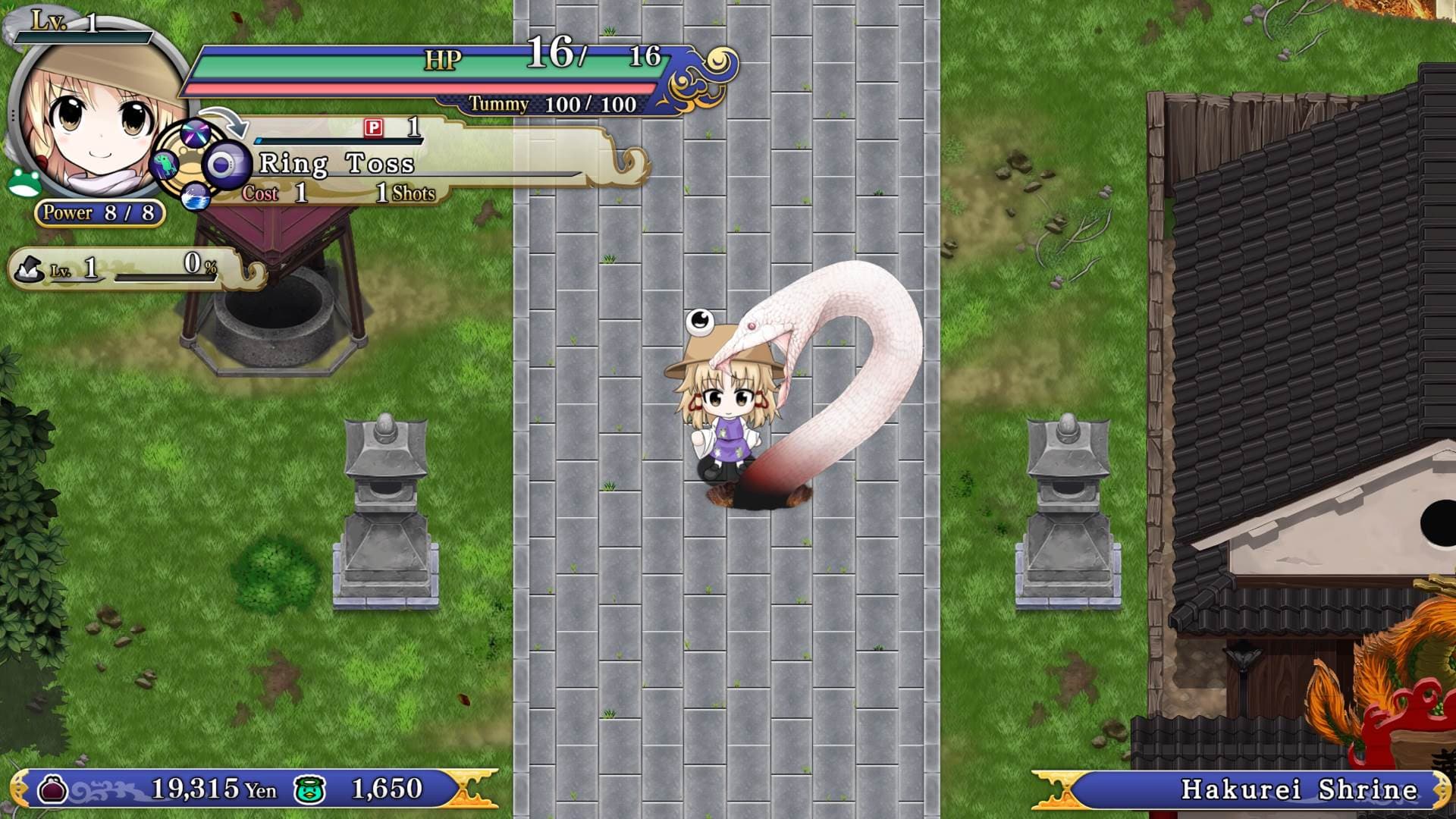 Touhou Genso Wanderer Reloaded - Suwako & Equipment: скриншот 2
