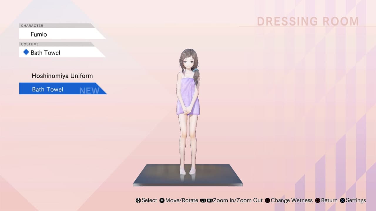 BLUE REFLECTION: Bath Towels Set C (Lime, Fumio, Chihiro): скриншот 2