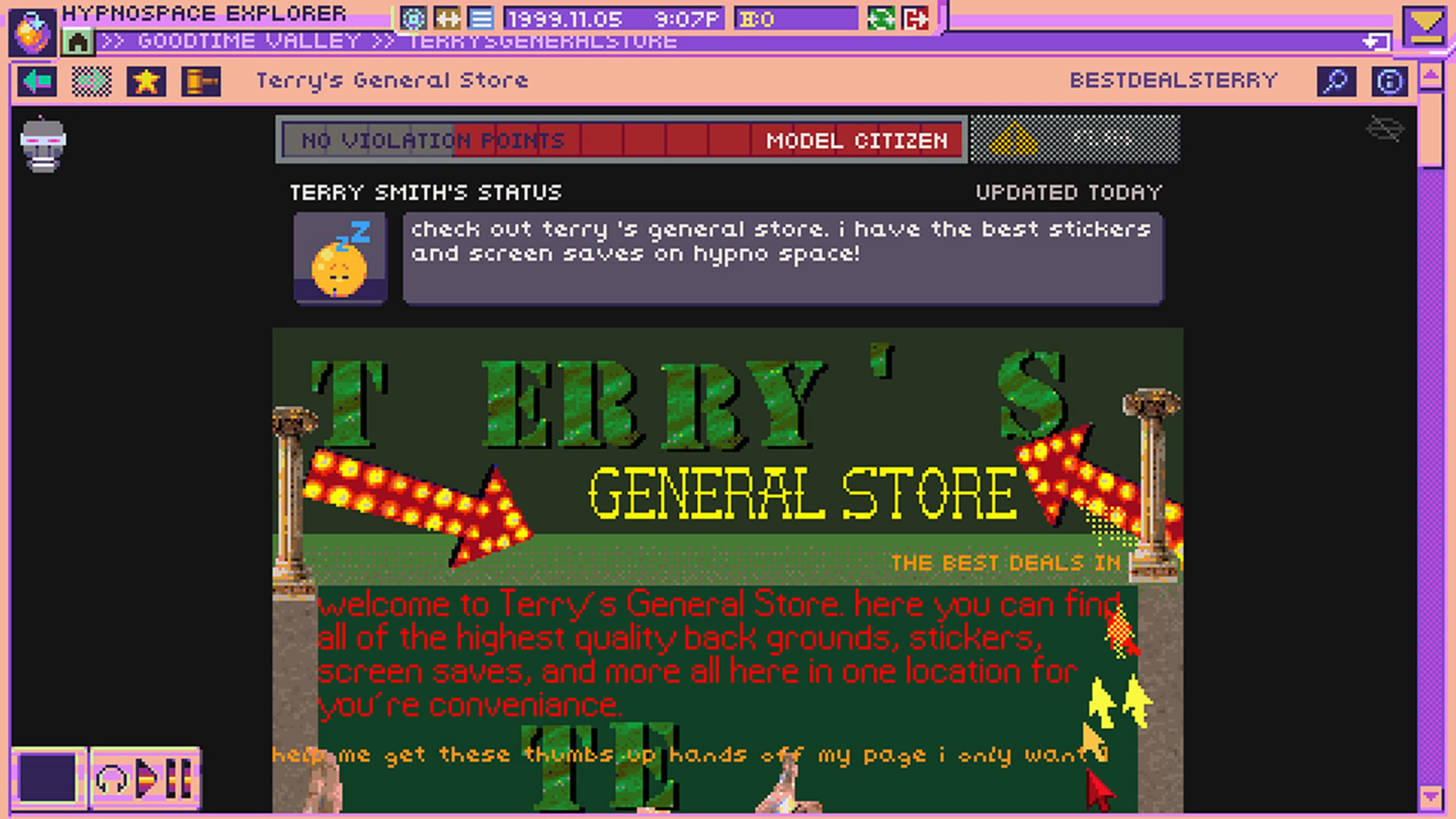 Hypnospace Outlaw: скриншот 1