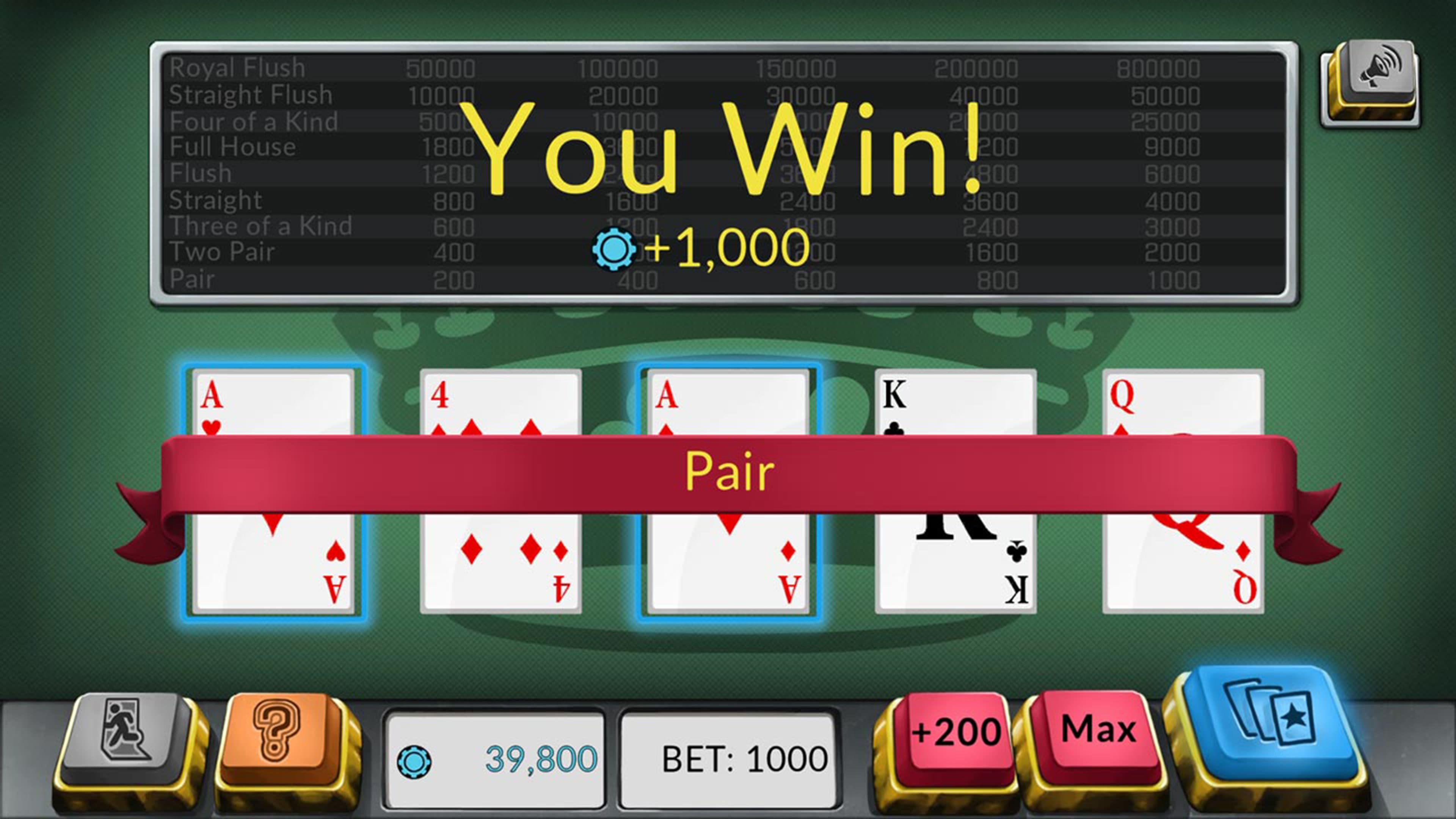 Four Kings: Video Poker: скриншот 4