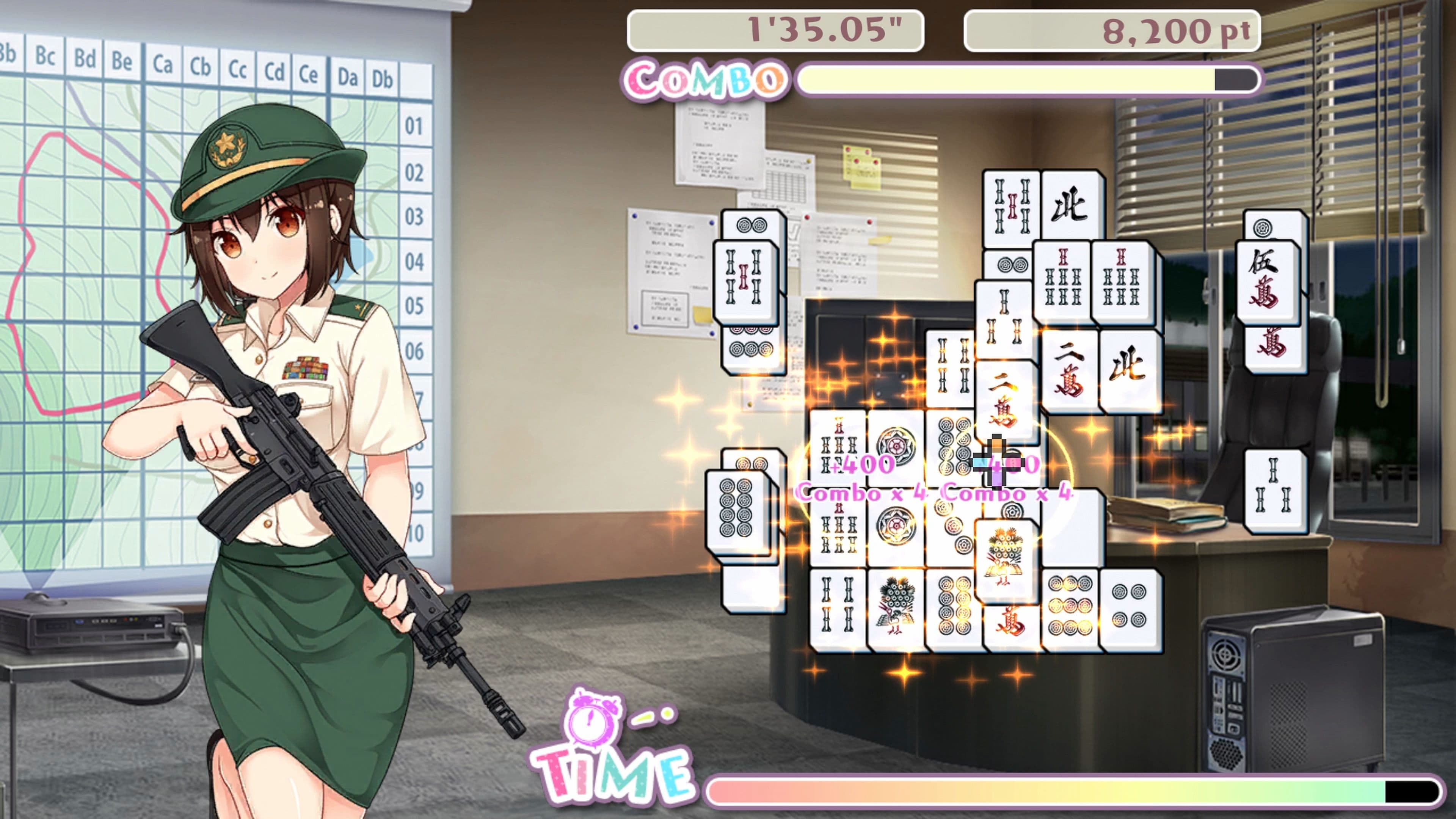 Bishoujo Battle Mahjong Solitaire: скриншот 3