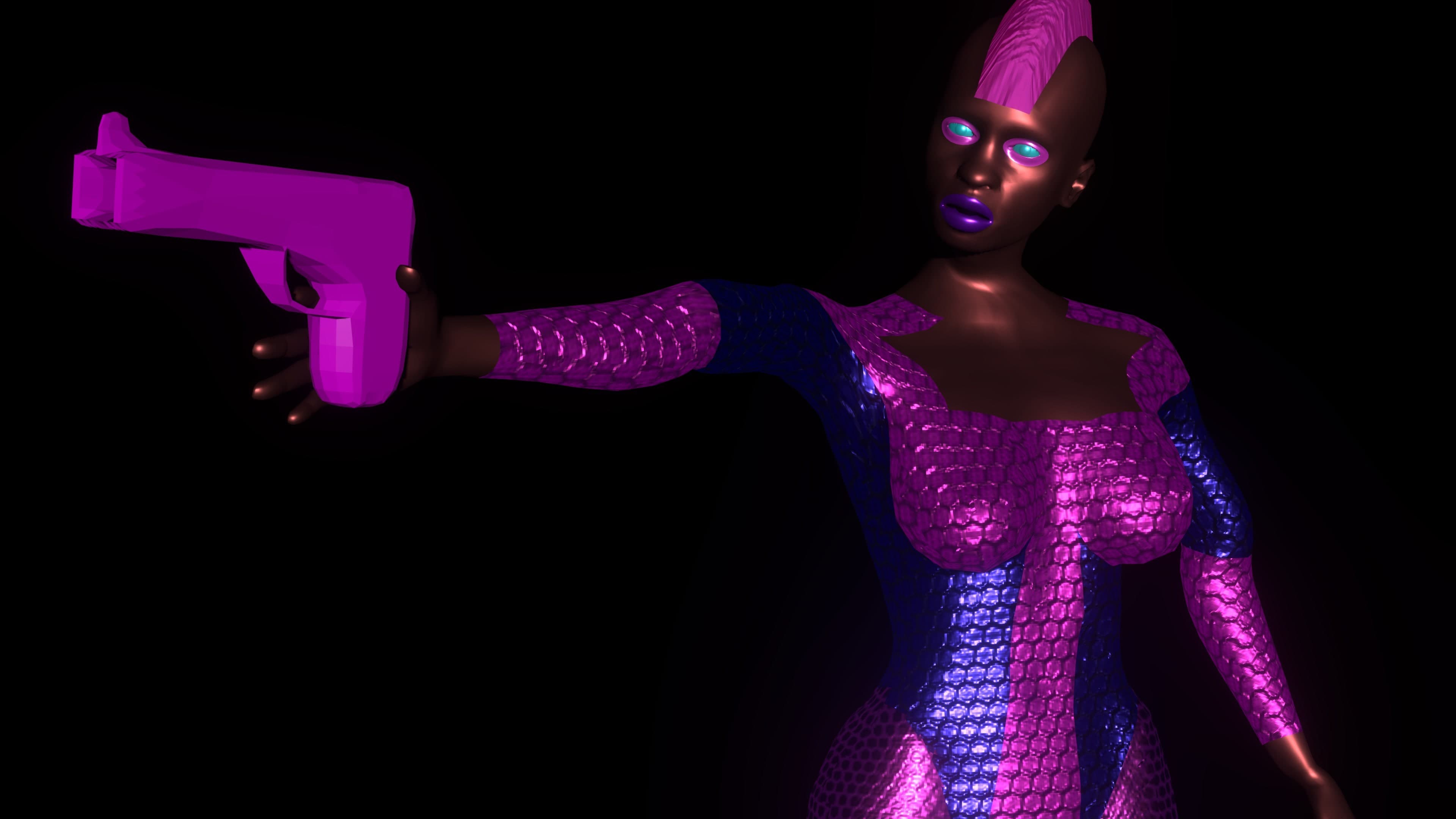 Lady in a Leotard With a Gun Standard