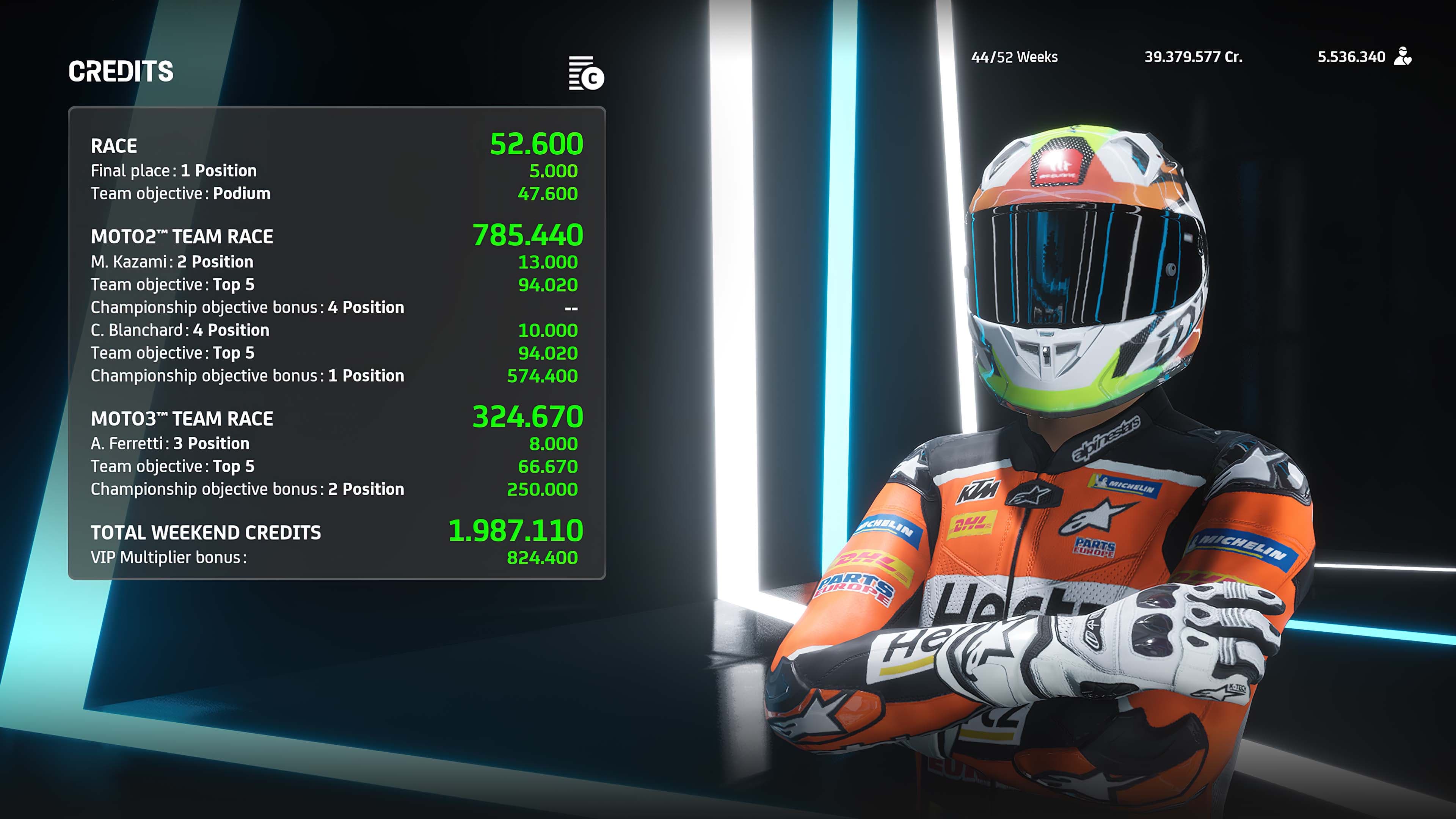 MotoGP 22 - VIP Multiplier Pack: скриншот 1
