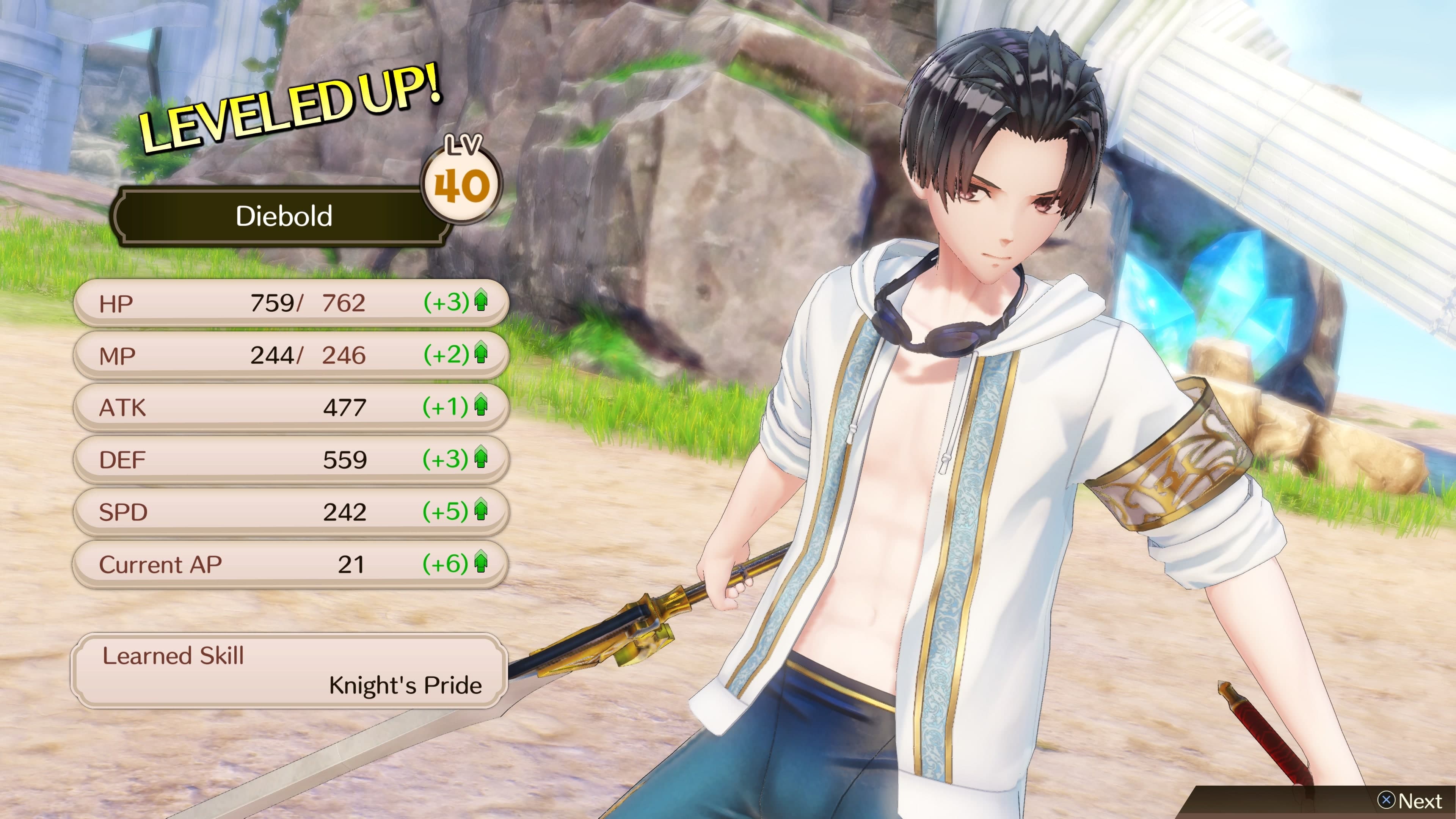 Atelier Sophie 2: Diebold's Swimsuit "Knight Commander": скриншот 1