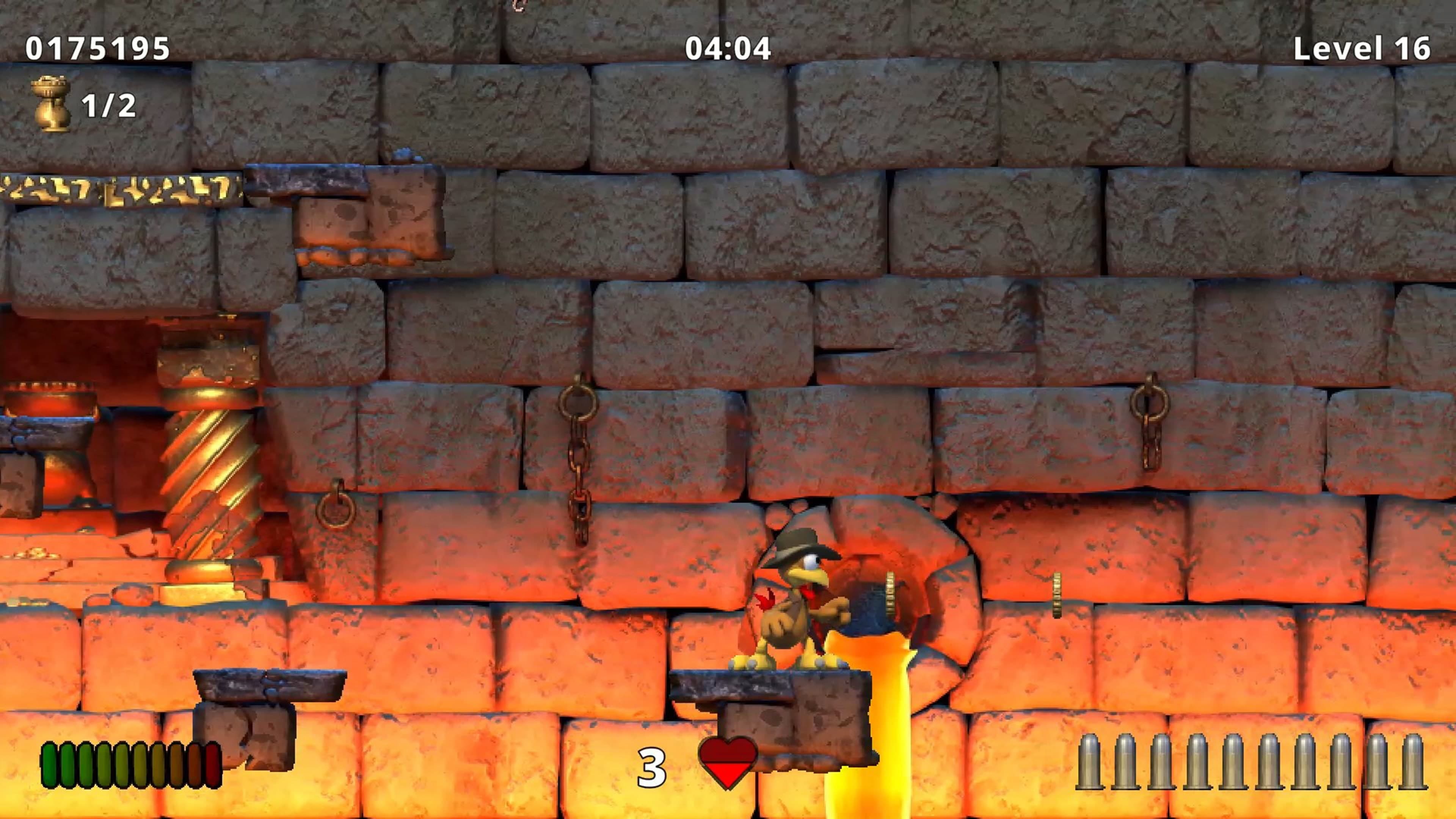 Crazy Chicken Jump 'n' Run Traps and Treasures: скриншот 3