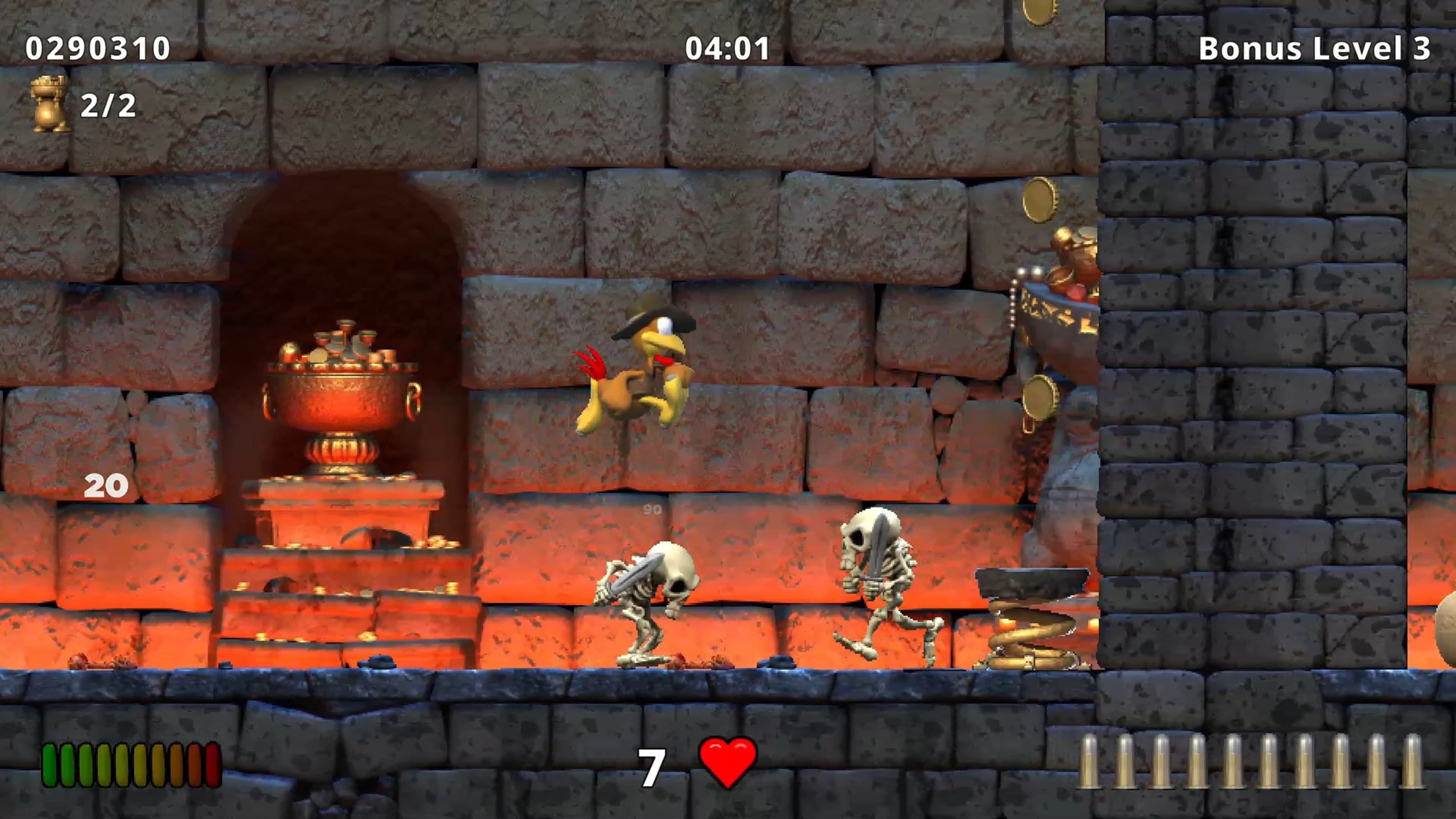Crazy Chicken Jump 'n' Run Traps and Treasures: скриншот 6