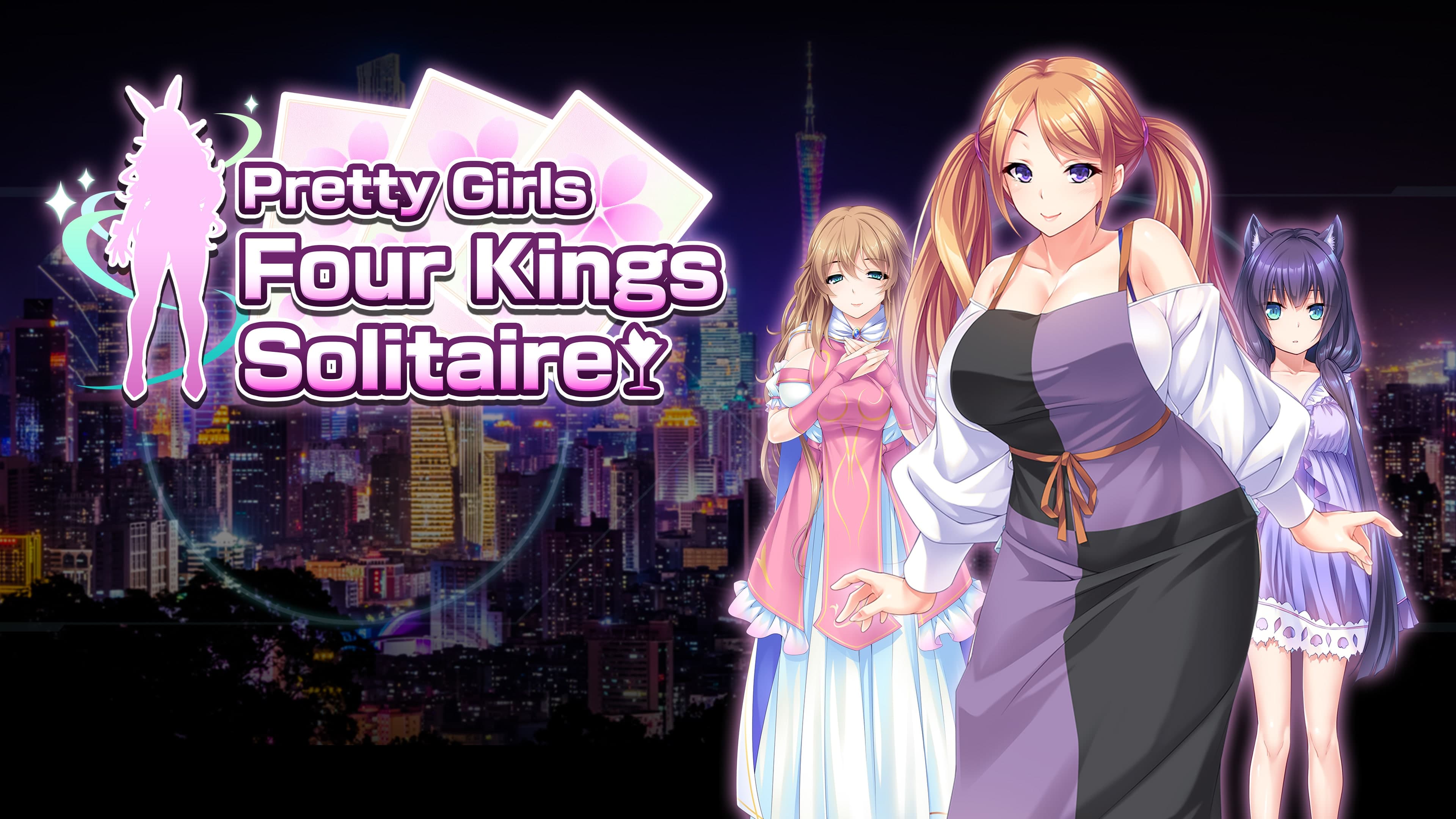 Pretty Girls Four Kings Solitaire Standard