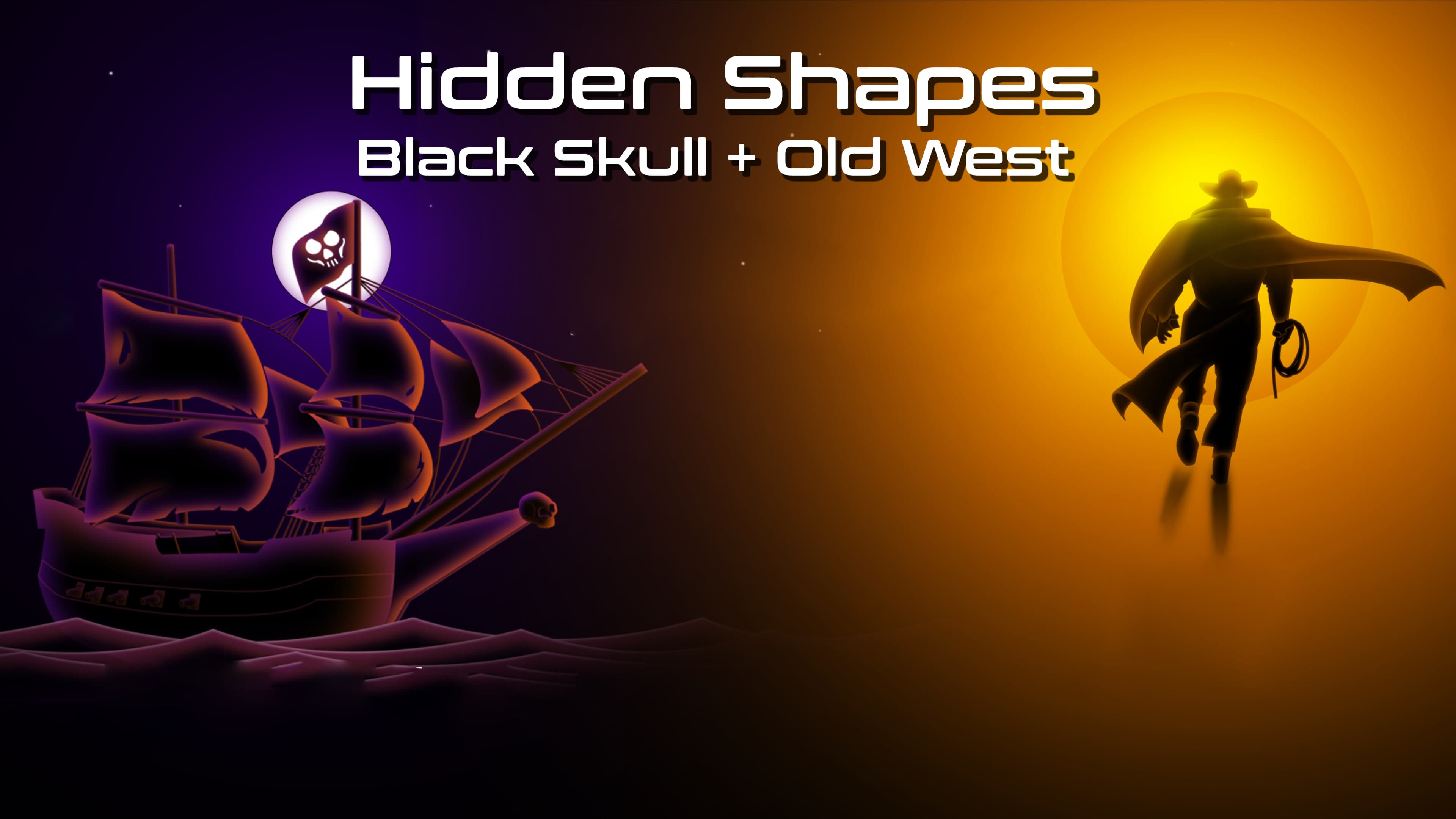 Hidden Shapes: Black Skull + Old West Standard
