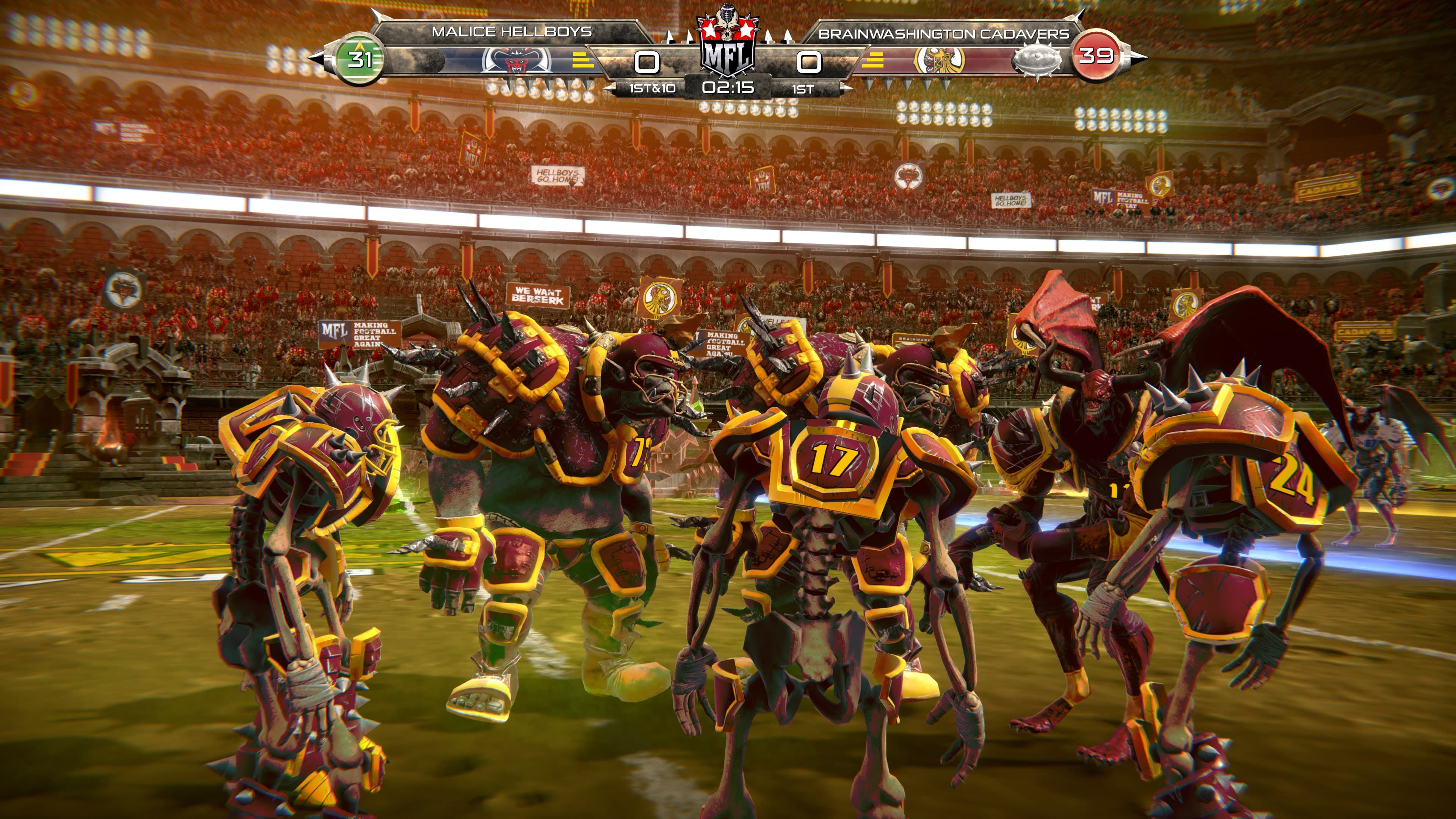 Mutant Football League - Brainwashington Cadavers: скриншот 2