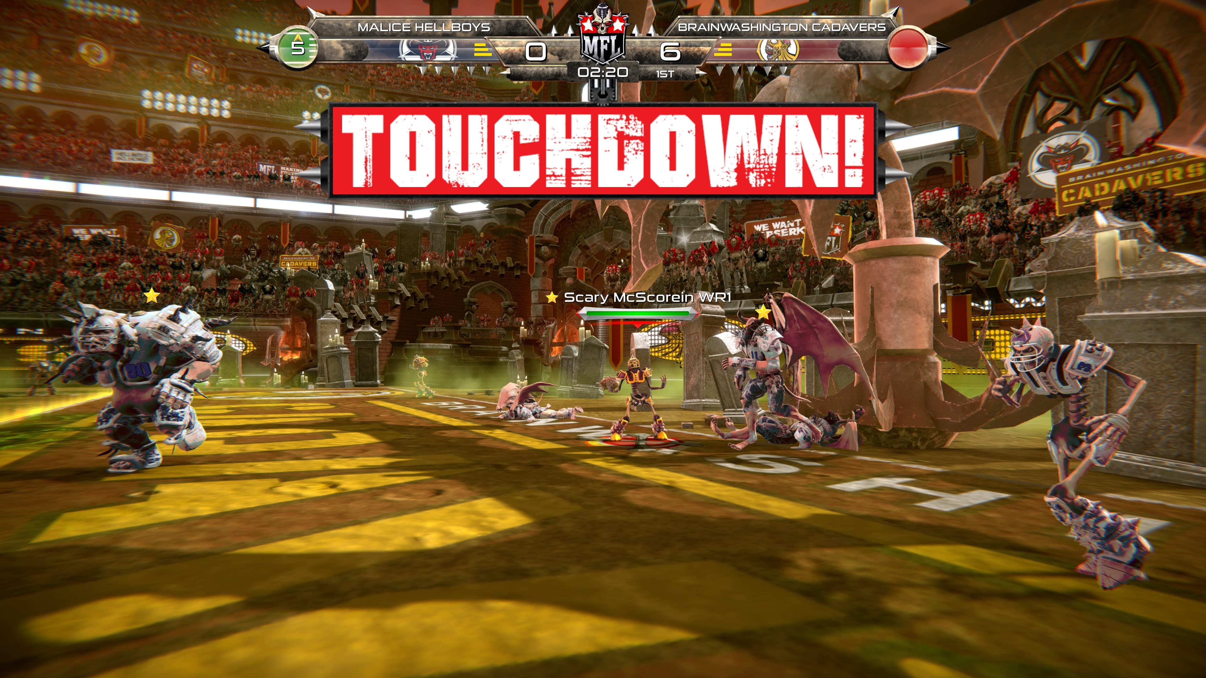 Mutant Football League - Brainwashington Cadavers: скриншот 3