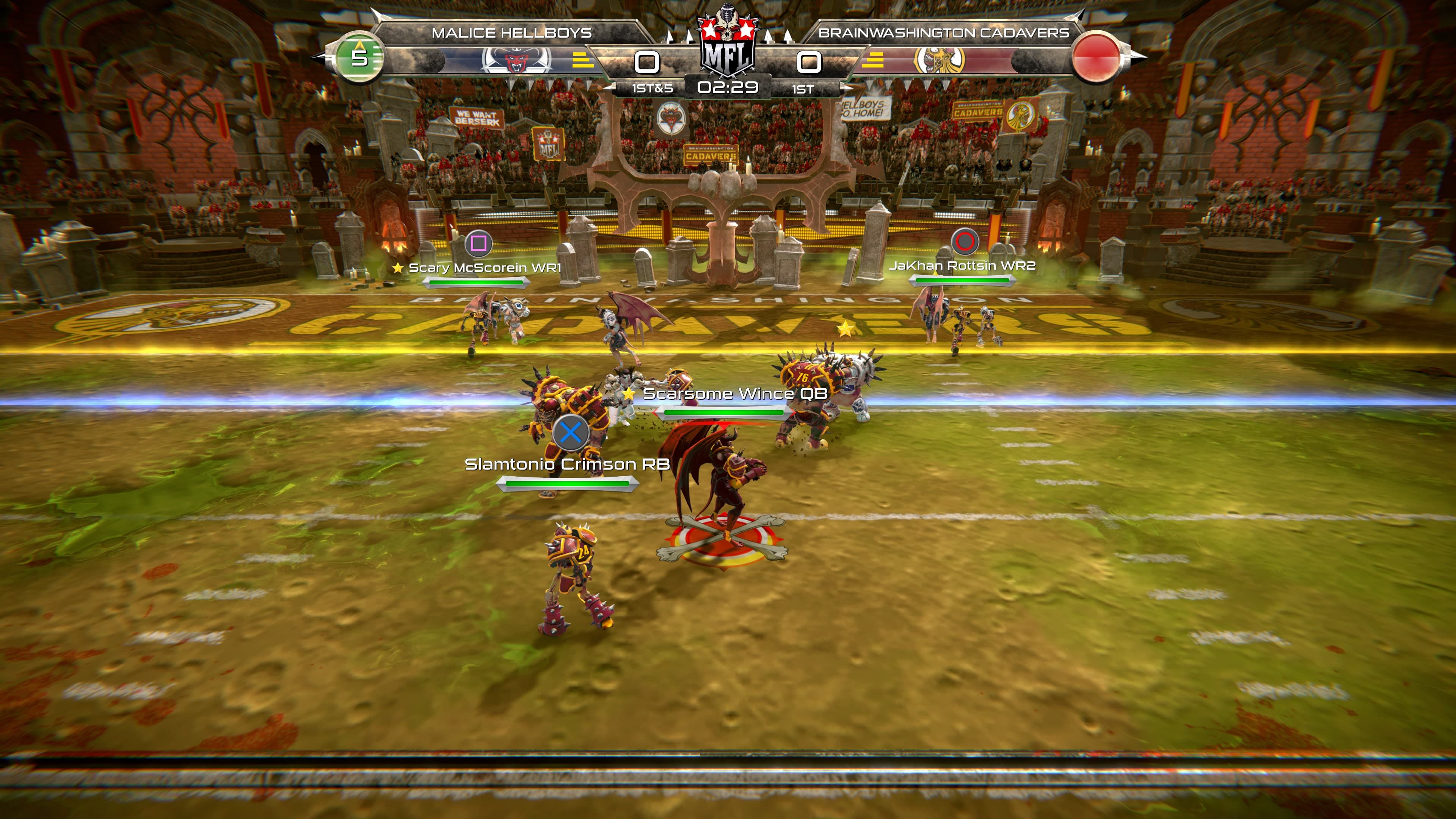 Mutant Football League - Brainwashington Cadavers: скриншот 8