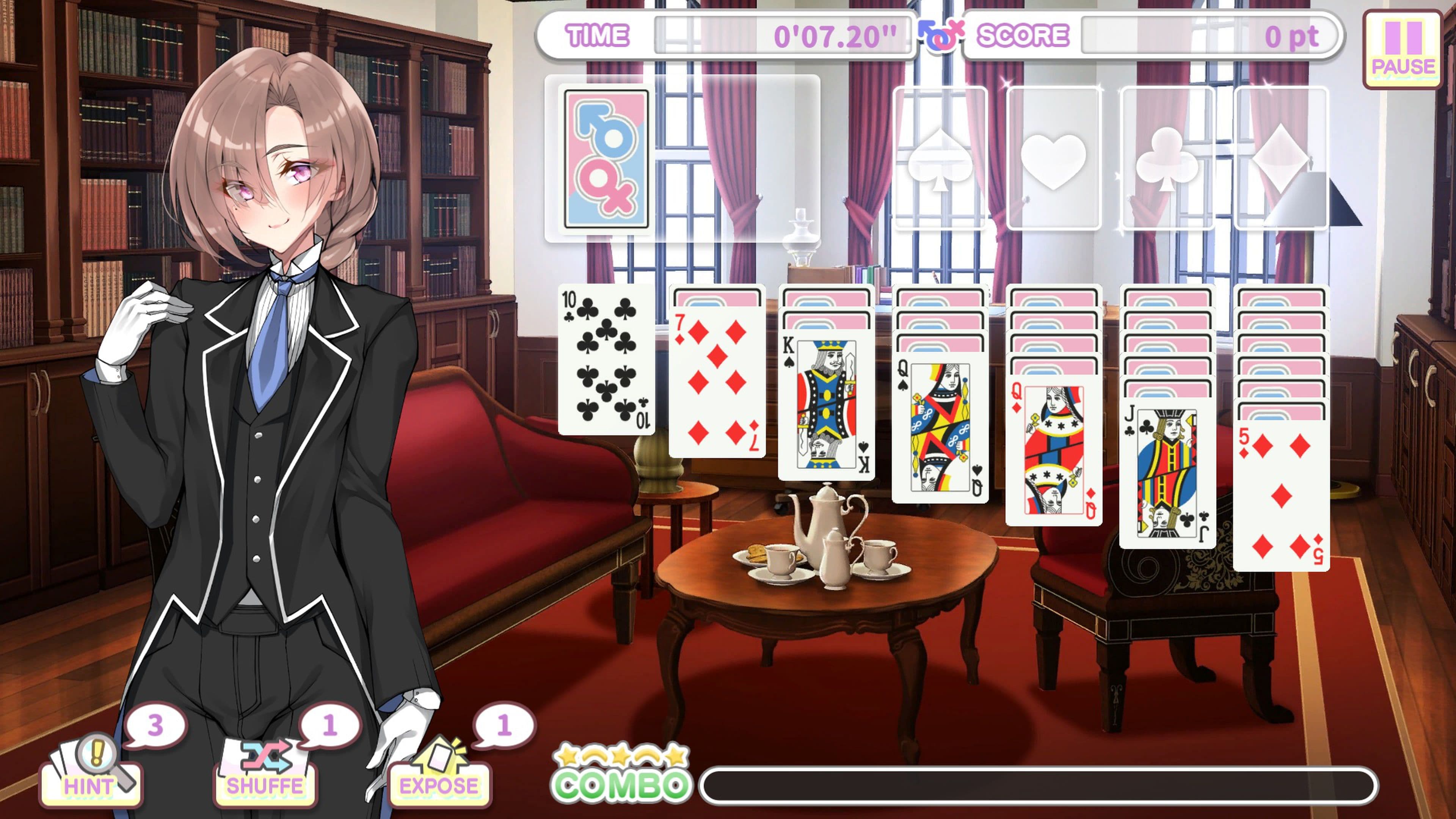 Otoko Cross: Pretty Boys Klondike Solitaire: скриншот 1