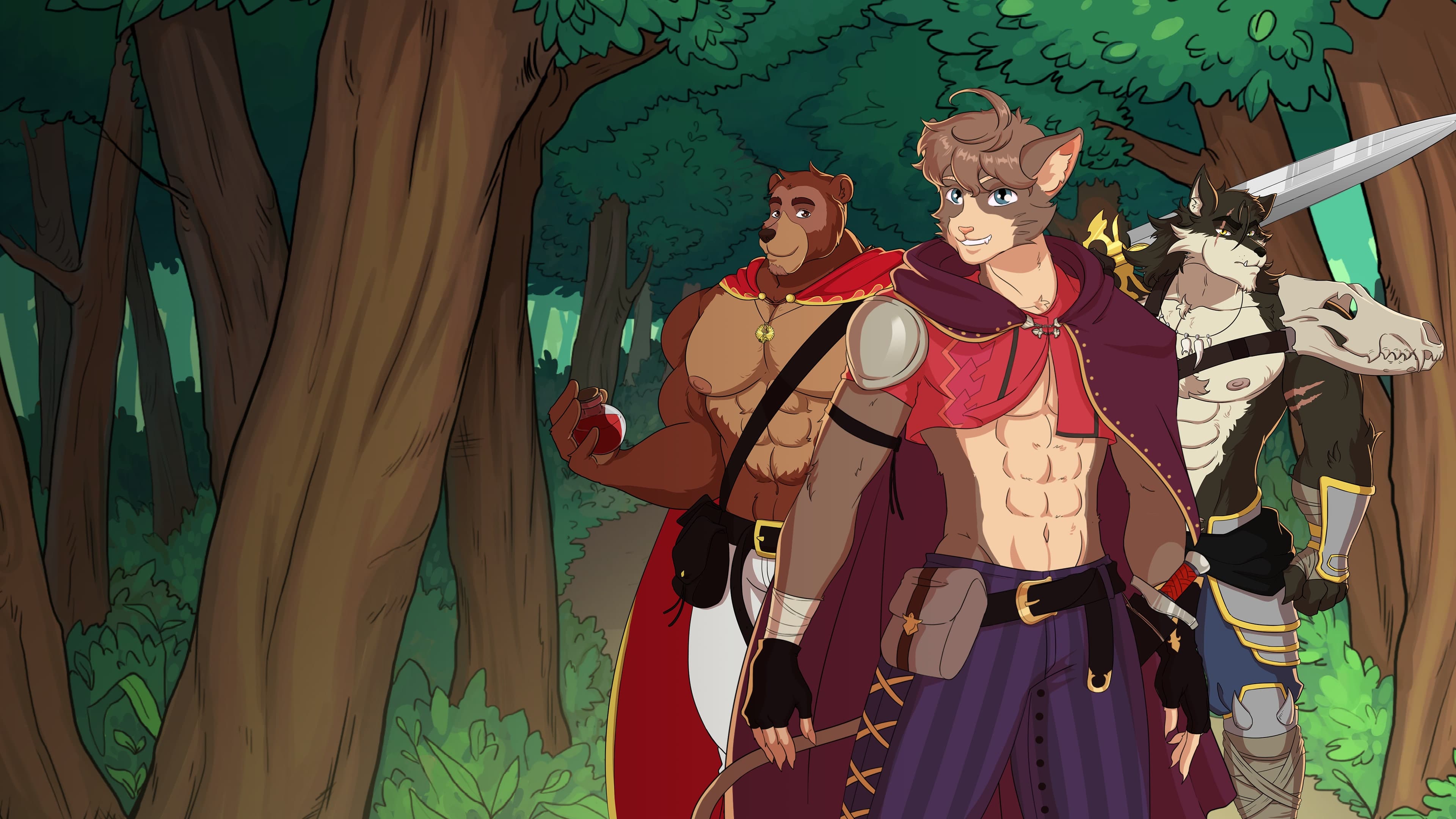 Burrow of the Fallen Bear: A Gay Furry Visual Novel Standard