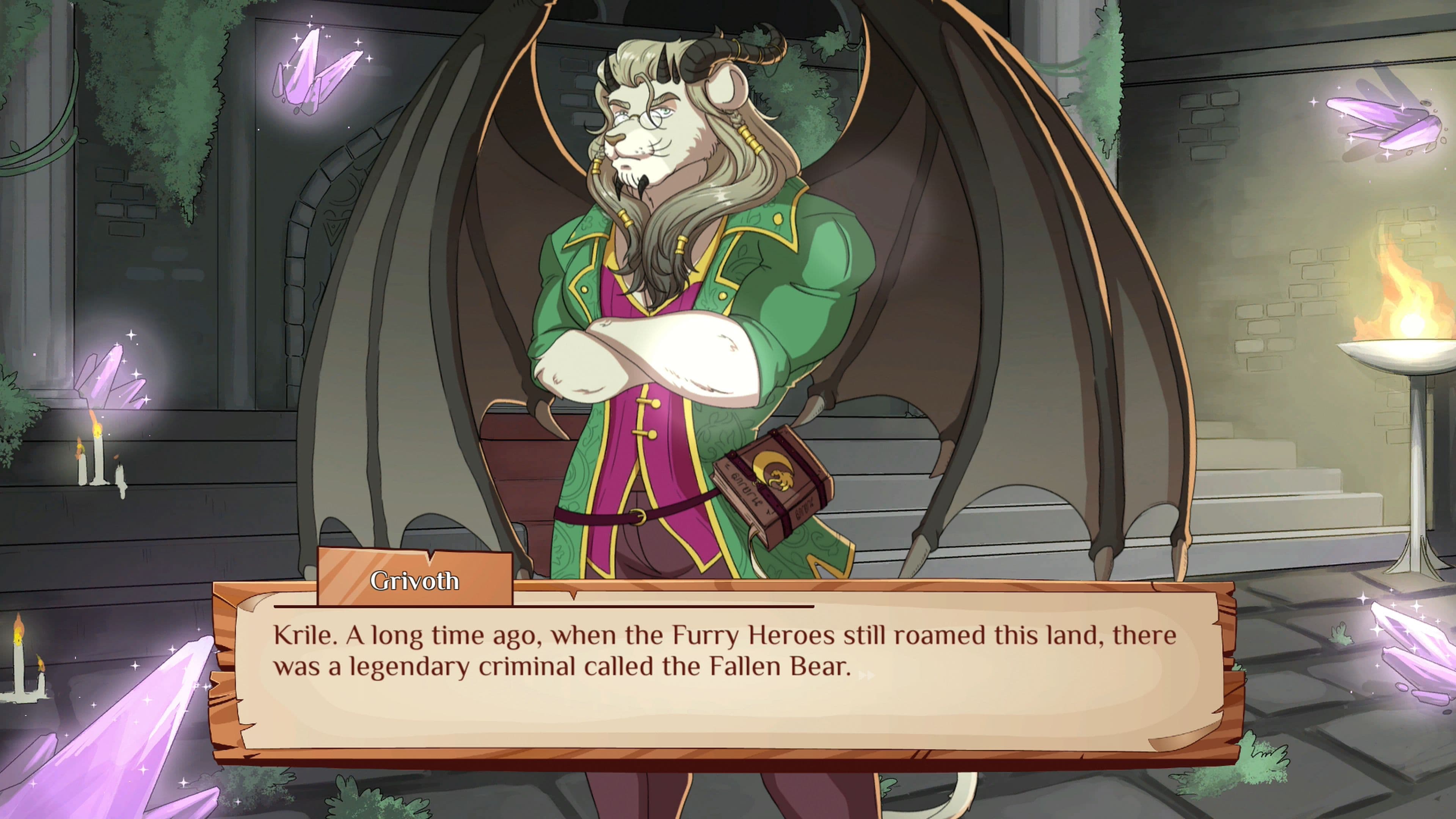 Burrow of the Fallen Bear: A Gay Furry Visual Novel: скриншот 2