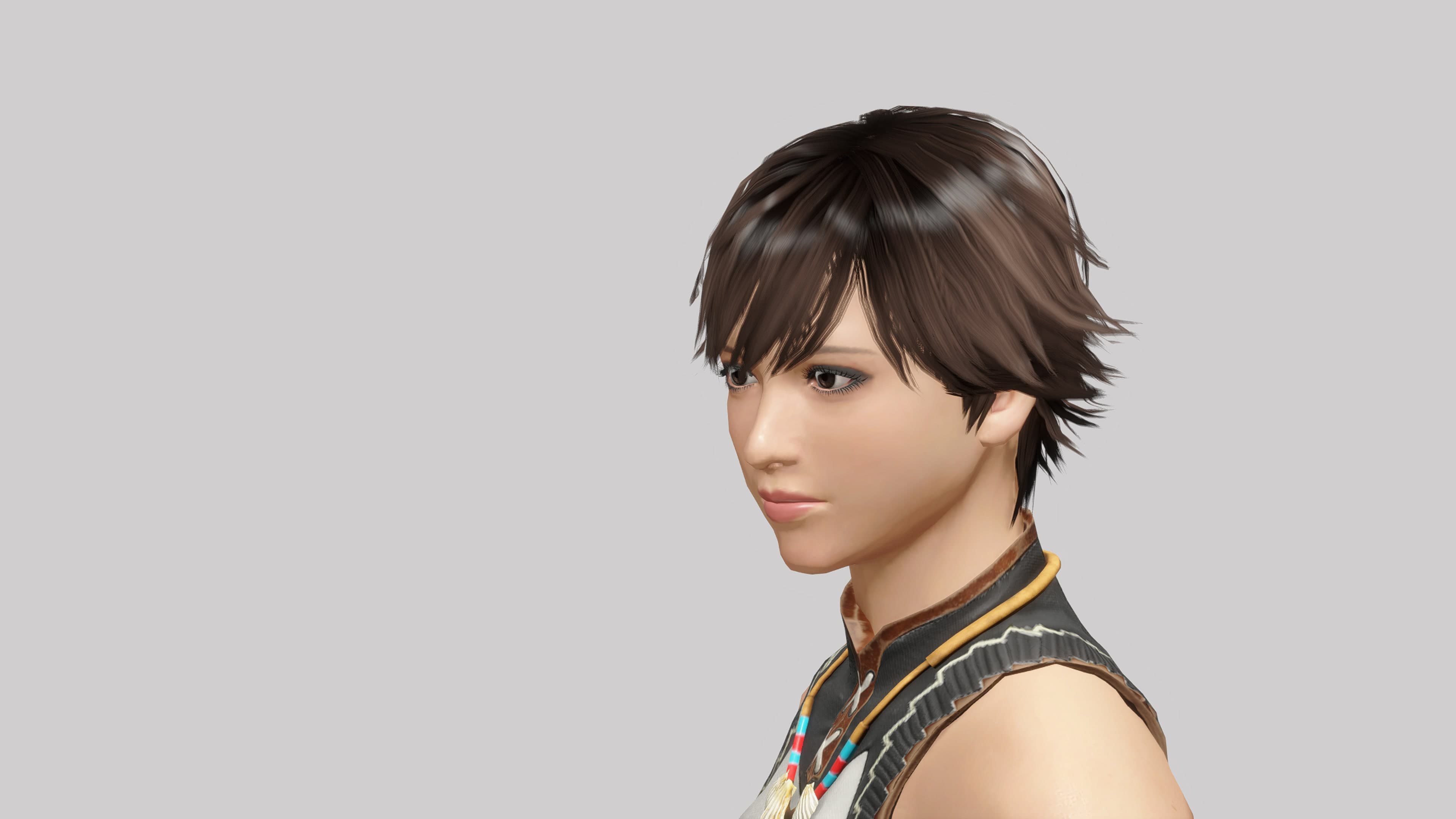 Monster Hunter Rise - "Airy Short Bob" hairstyle: скриншот 2