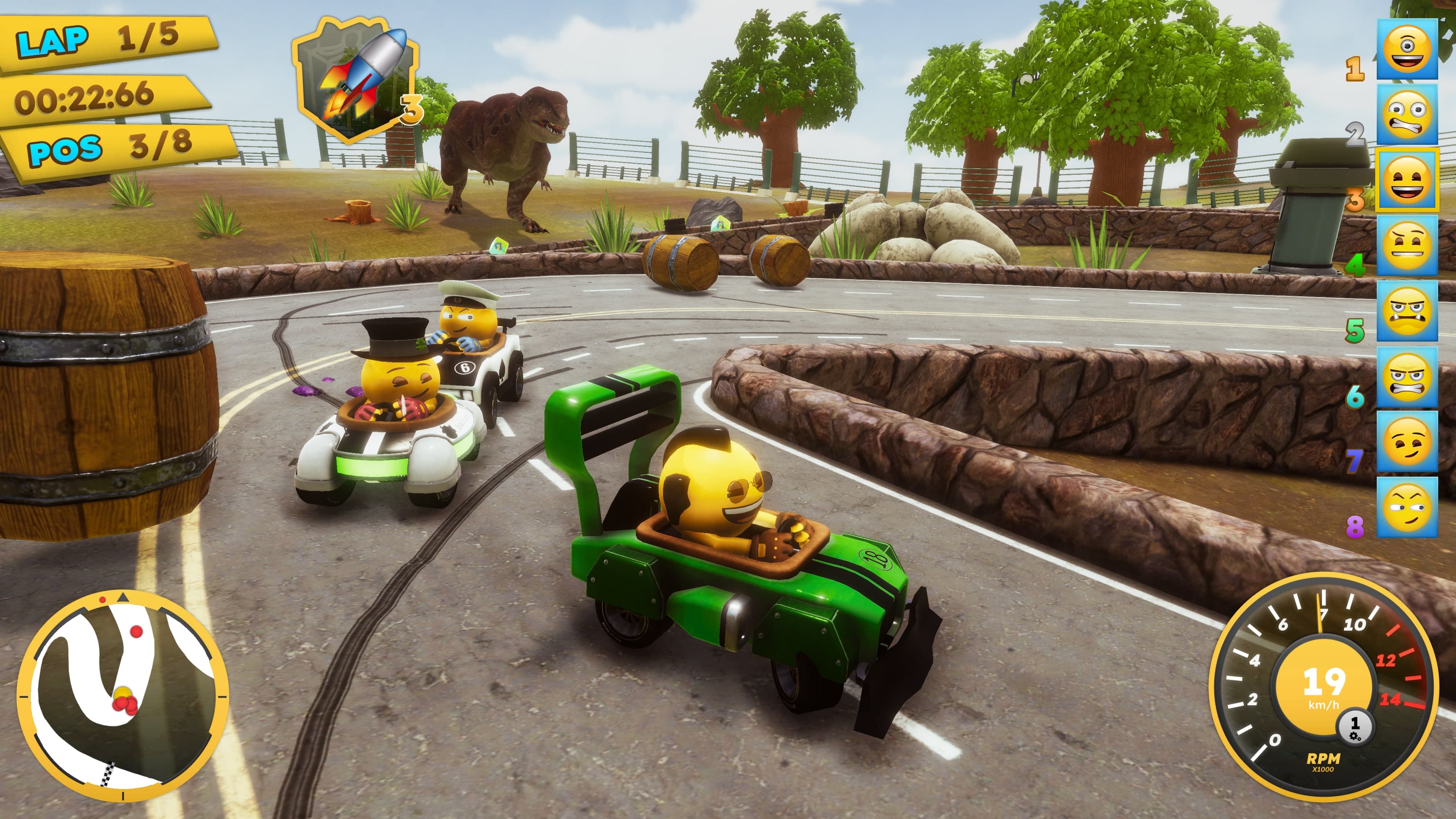 emoji Kart Racer: скриншот 1