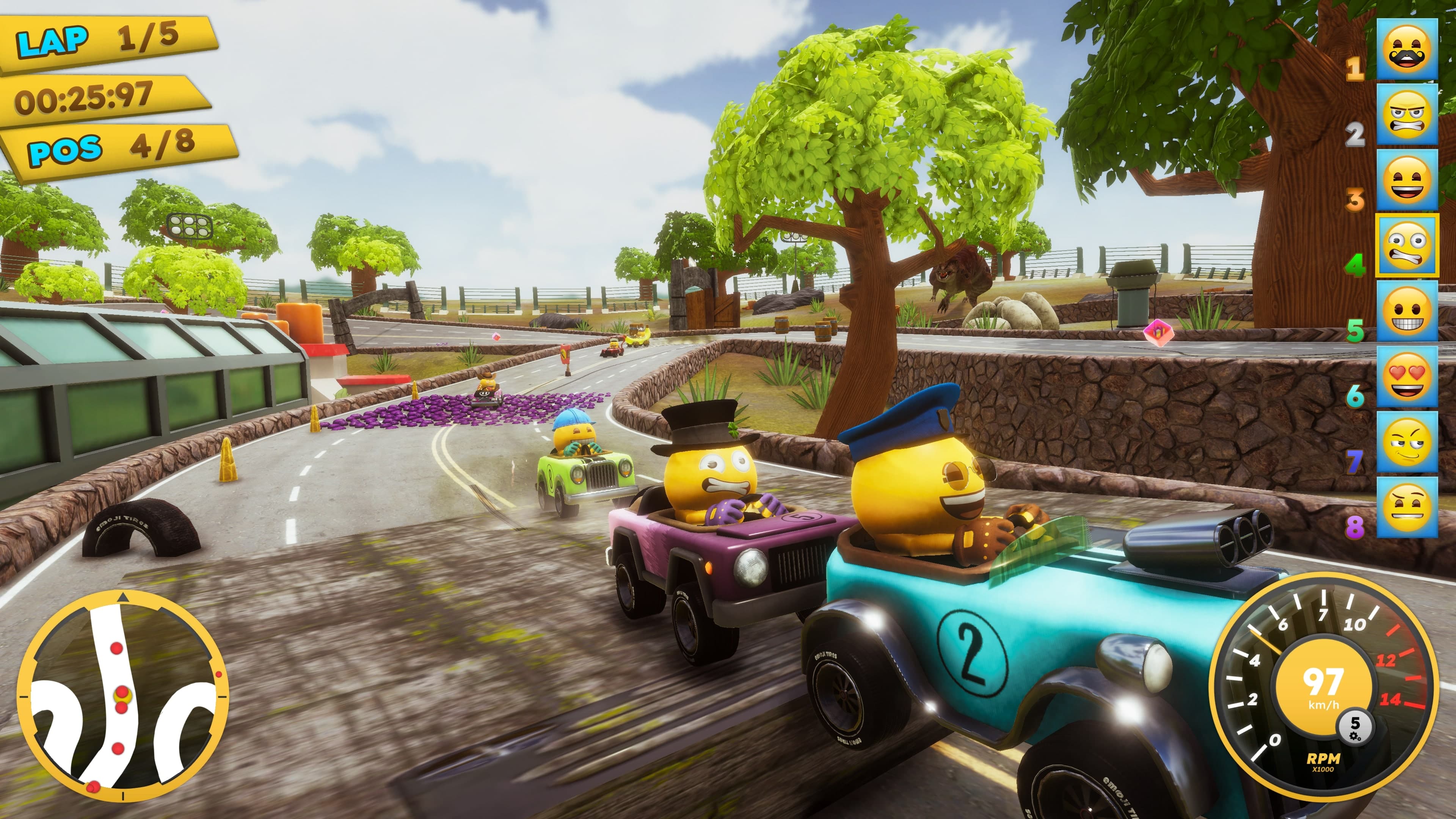 emoji Kart Racer: скриншот 2