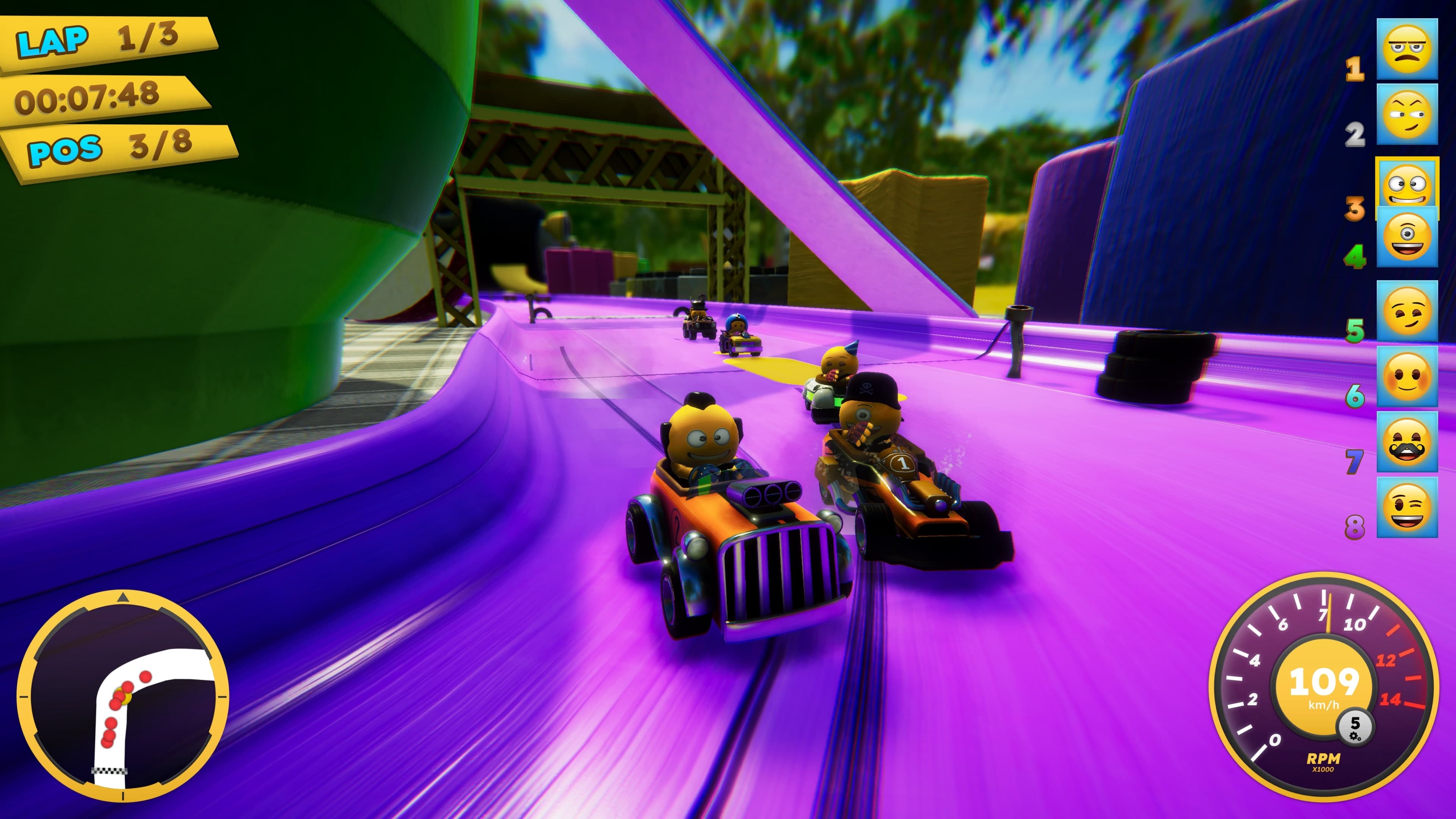 emoji Kart Racer: скриншот 3
