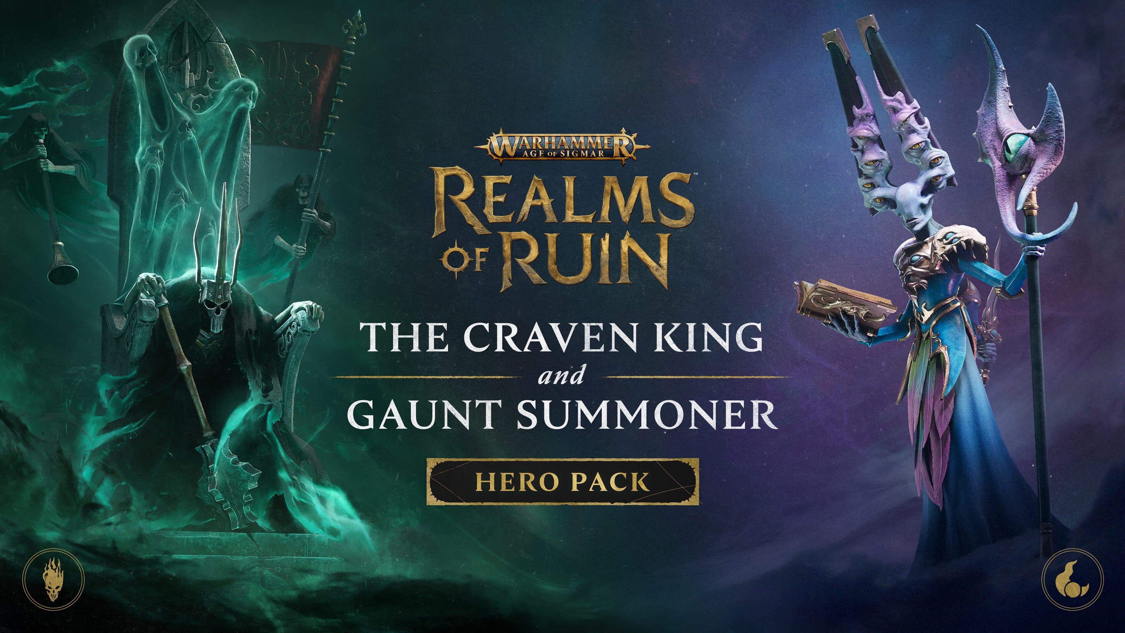 Warhammer Age of Sigmar: Realms of Ruin - The Craven King and Gaunt Summoner Hero Pack Addon