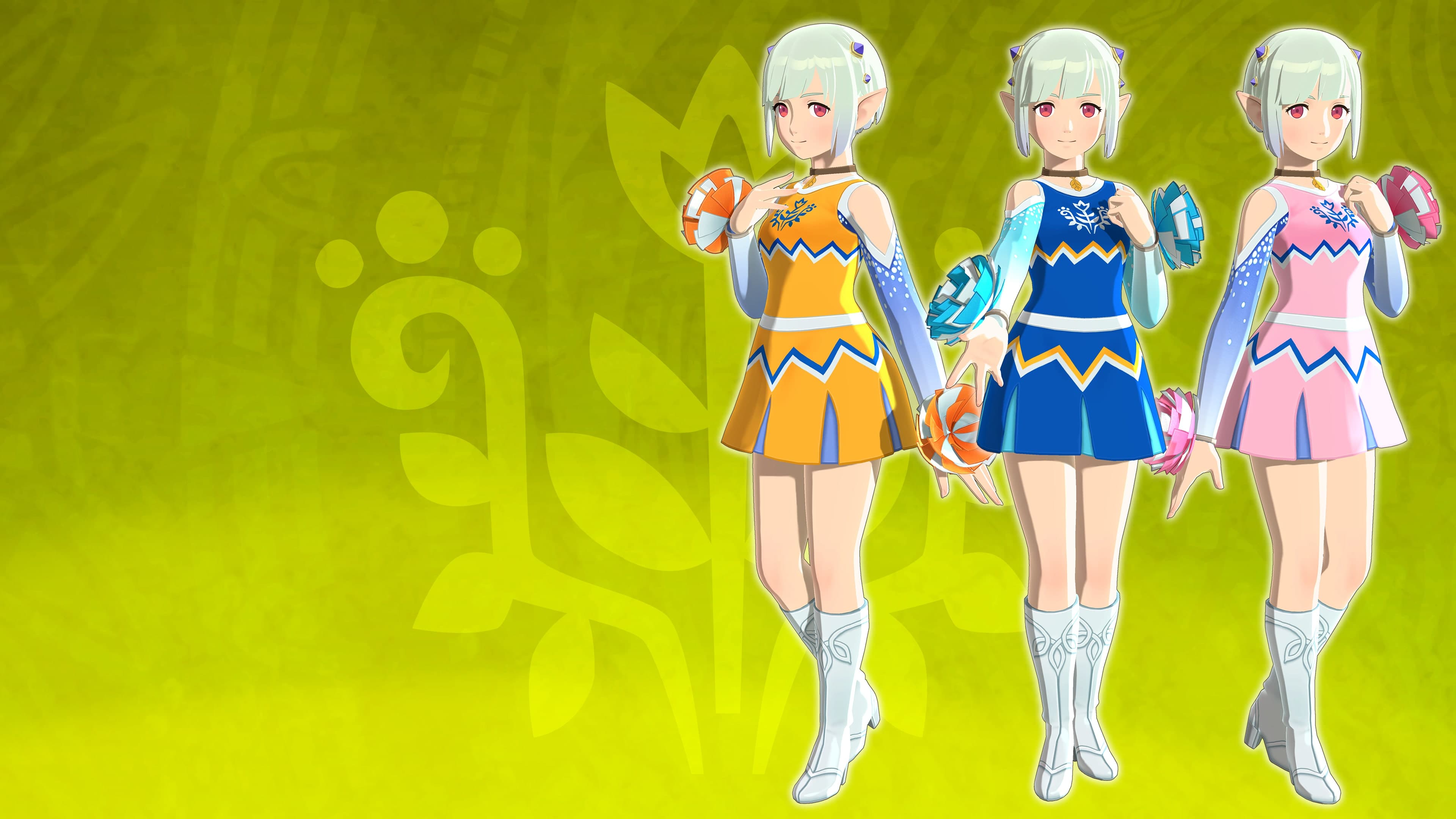 Monster Hunter Stories 2: Wings of Ruin - Ena's Outfits: Cheerleader Three-Pack (Blue/Orange/Pink) Addon