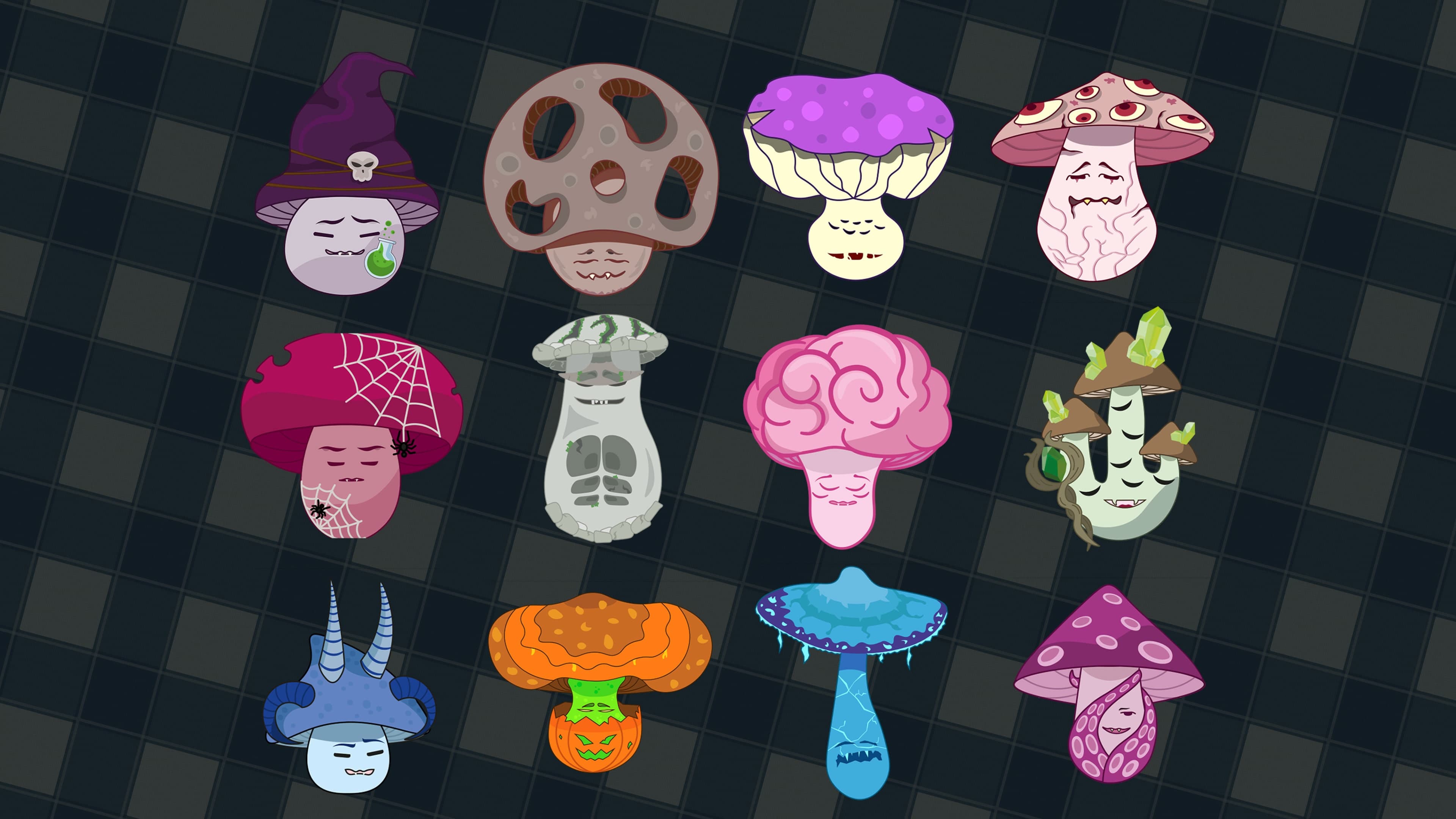 Scary Horror Mushrooms - Skin Set Addon