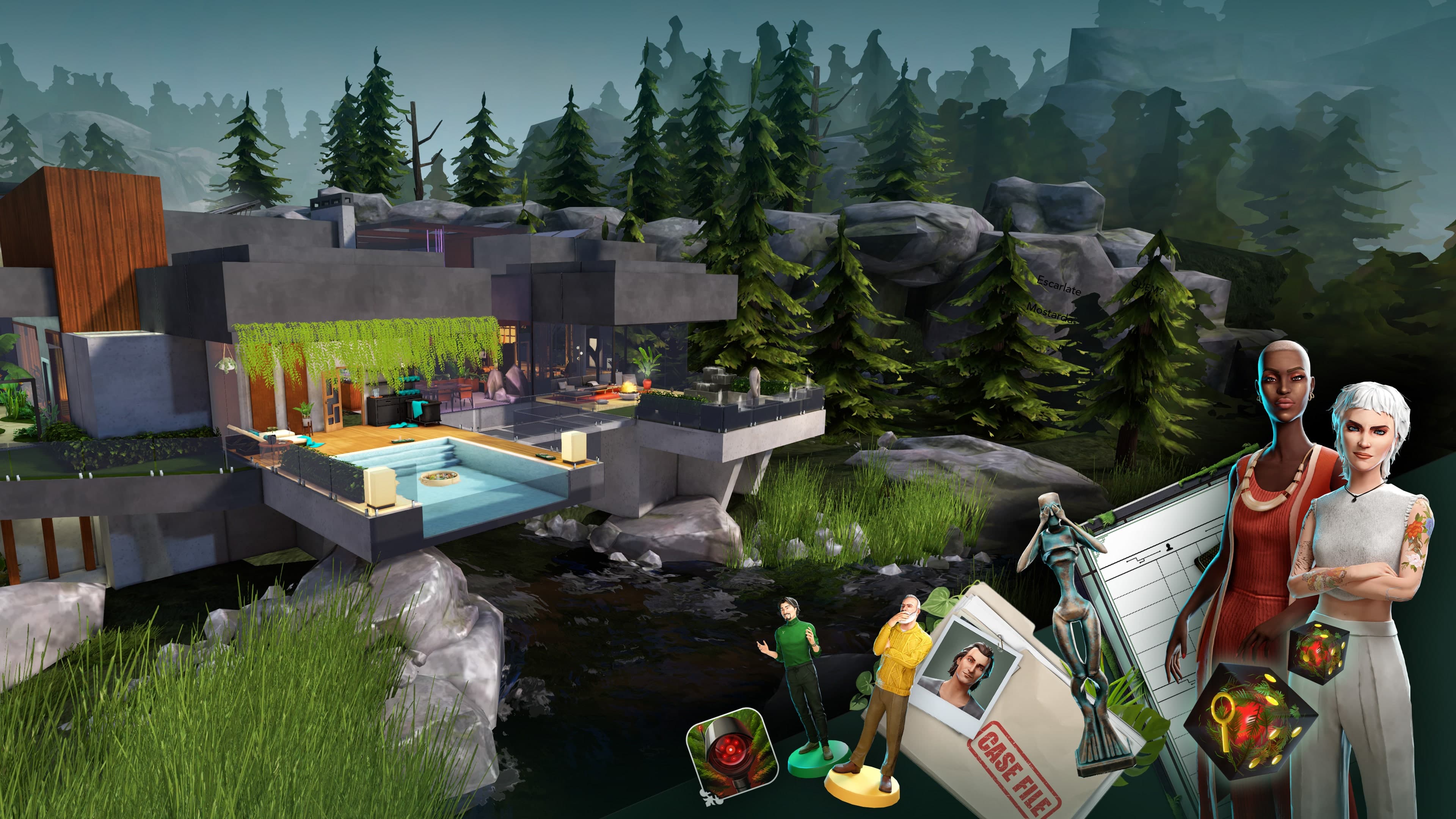 Cluedo: Whispering Pines Retreat Crime Scene Addon