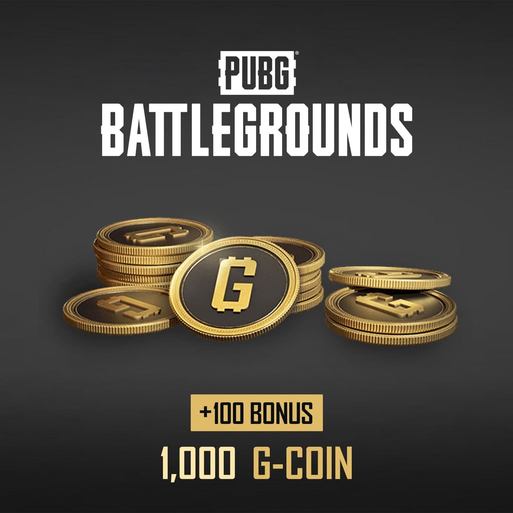 PUBG - 1,000 G-Coin (+100 Bonus) Addon
