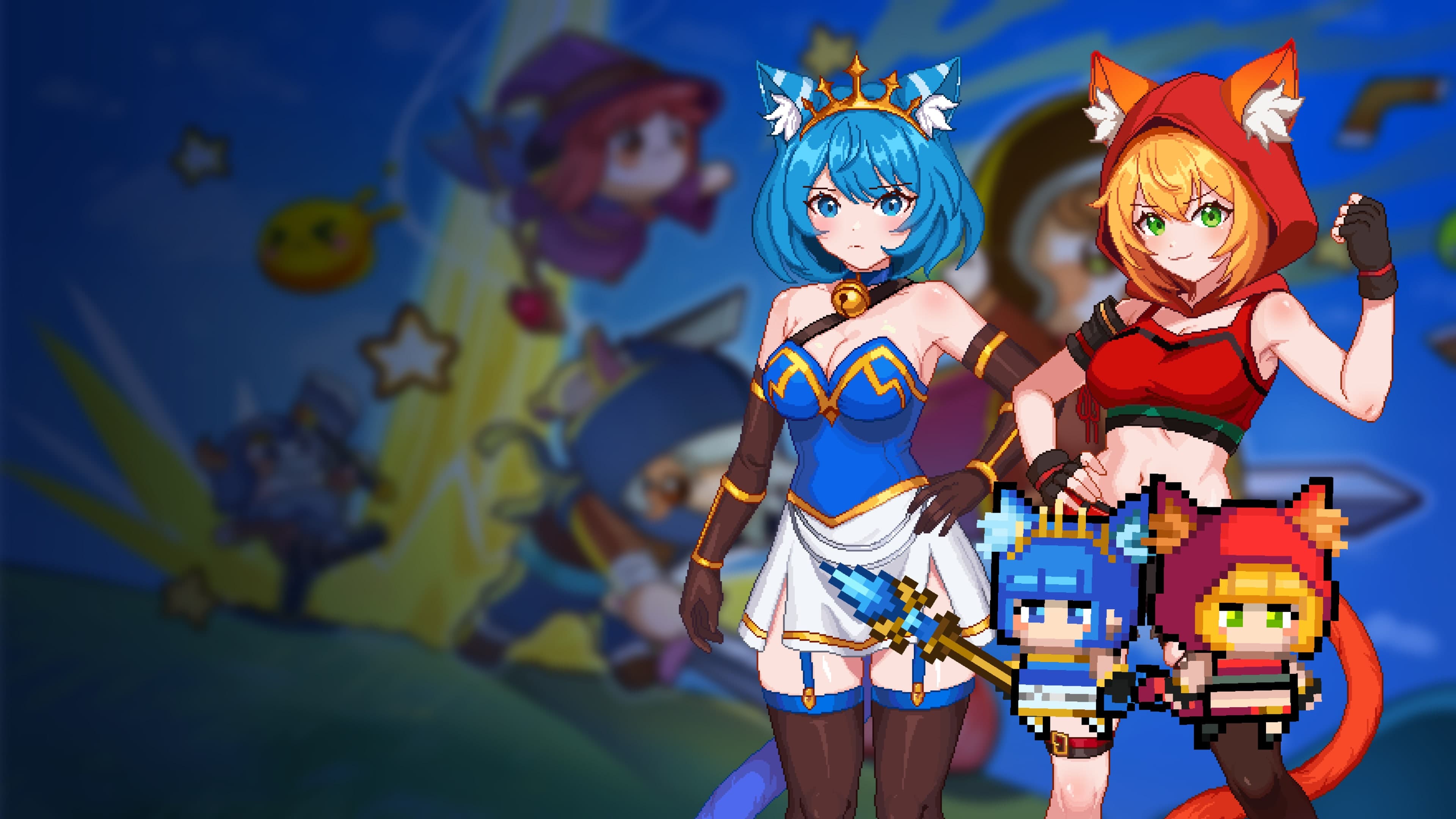No More Slimes!! - "Catgirl Survivor" Character Unlocked! "Akane" & "Koro" Addon